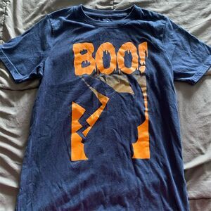 Pokémon Kids Halloween "Boo!" Pikachu Tee Blue Size L Short Sleeve